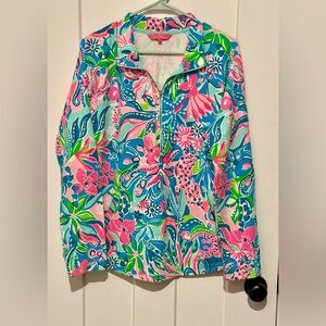 EUC Lilly Pulitzer Quarter-Zip Pullover size Large